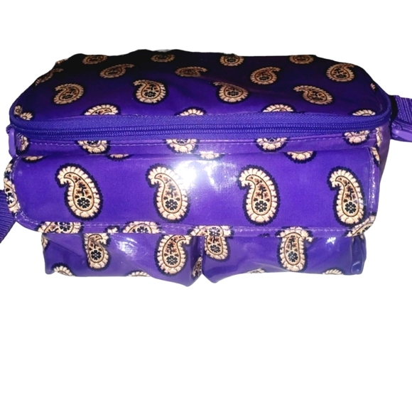 VERA BRADLEY Purple/Tan Paisley Print Insulated Food Storage/ Lunch Box/… - Picture 2 of 8